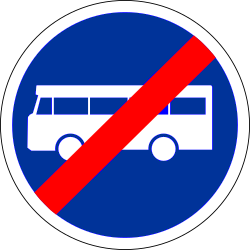 Ende des vorgeschriebenen Busfahrstreifens.