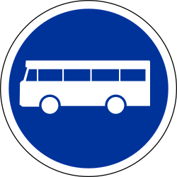 Vorgeschriebener Busfahrstreifen.