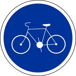 Vorgeschriebener Radweg.