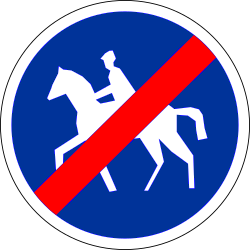 Ende des vorgeschriebenen Reitwegs.