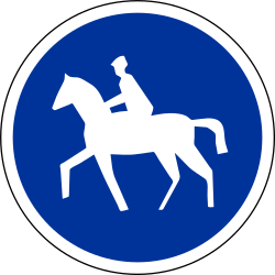 Vorgeschriebener Reitweg.