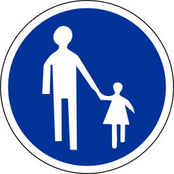 Vorgeschriebener Gehweg.