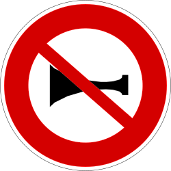 Hupen verboten.