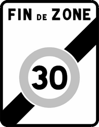 Ende der Geschwindigkeitszone.