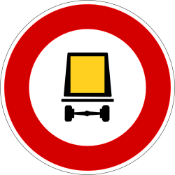 Fahrzeuge mit gefährlichen Gütern verboten.