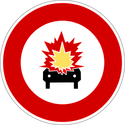 Entzündliche oder explosive Stoffe verboten.