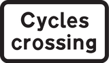 Cruzamento de ciclistas.