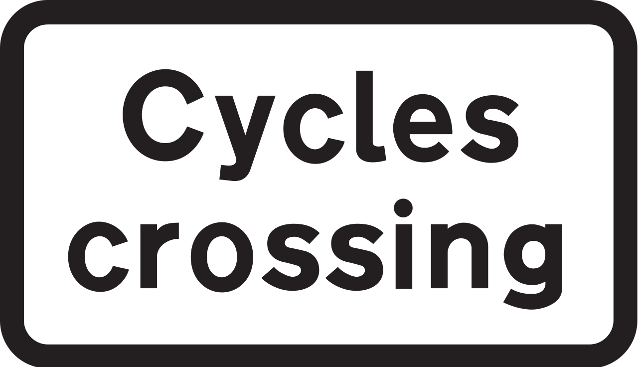 Cruzamento de ciclistas.