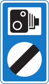 Fim do controlo de velocidade por troço.