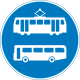 Via obrigatória para autocarros e elétricos.