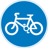 Via obrigatória para ciclistas.