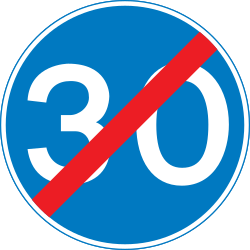 Fim de velocidade mínima.