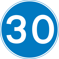 Início de velocidade mínima.