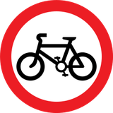 Ciclistas proibidos.