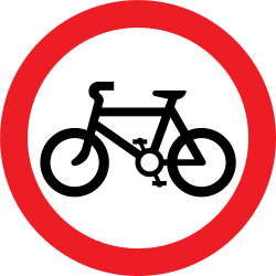 Ciclistas proibidos.