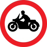 Motociclos proibidos.
