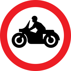Motociclos proibidos.