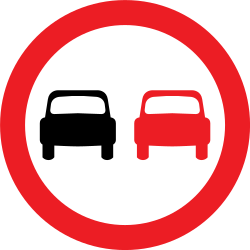 Ultrapassagem proibida.