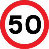 Início de limite de velocidade.
