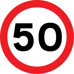 Início de limite de velocidade.