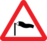 Aviso de vento lateral forte.