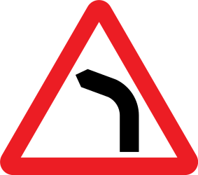 Curva à esquerda.