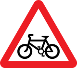 Aviso de ciclistas.