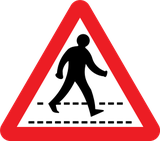 Aviso de passagem para peões.