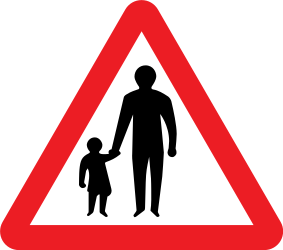 Aviso de peões.