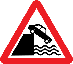 Aviso de cais ou margem.