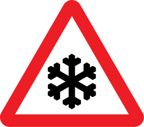 Aviso de neve e água-neve.