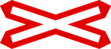 Passagem de nível com uma via.