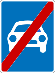 Ende der Kraftfahrstraße.