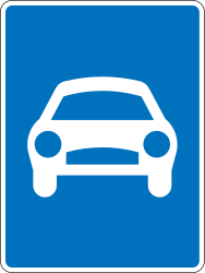 Beginn einer Kraftfahrstraße.