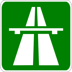 Beginn einer Autobahn.