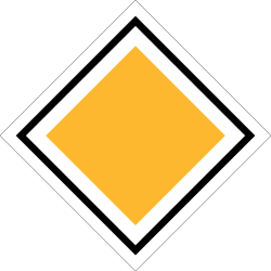 Beginn einer Vorfahrtstraße.