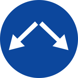 Pass obstacle on either side.