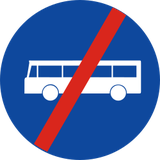 Fim de via obrigatória para autocarros.