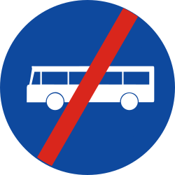Ende des vorgeschriebenen Busfahrstreifens.