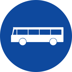 Mandatory lane for buses.