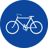 Via obrigatória para ciclistas.