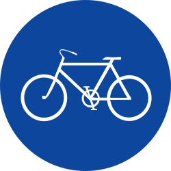 Mandatory path for cyclists.