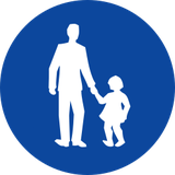 Via obrigatória para peões.