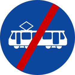 Ende des vorgeschriebenen Straßenbahnfahrstreifens.