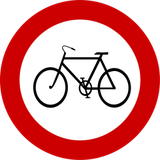 Ciclistas proibidos.