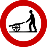 Carrinhos de mão proibidos.