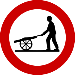 Handcarts prohibited.