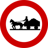 Veículos de tração animal proibidos.