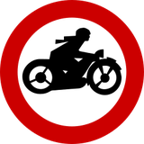 Motociclos proibidos.