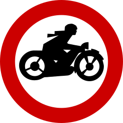 Motociclos proibidos.